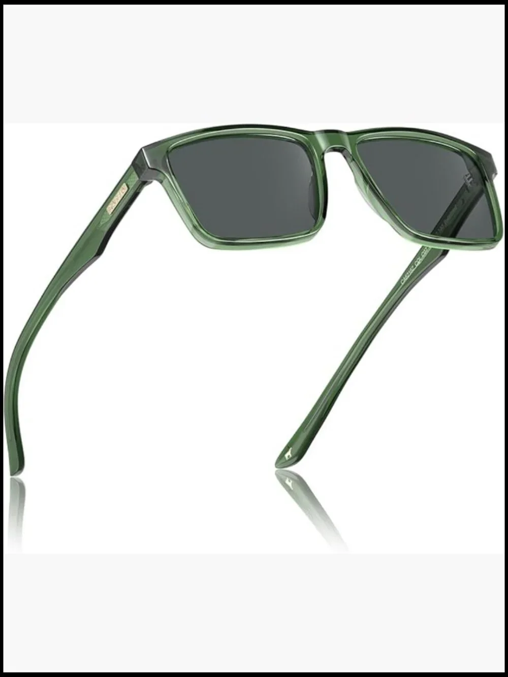 Retro Square Acetate Wrap Around Polarized Sunglasses